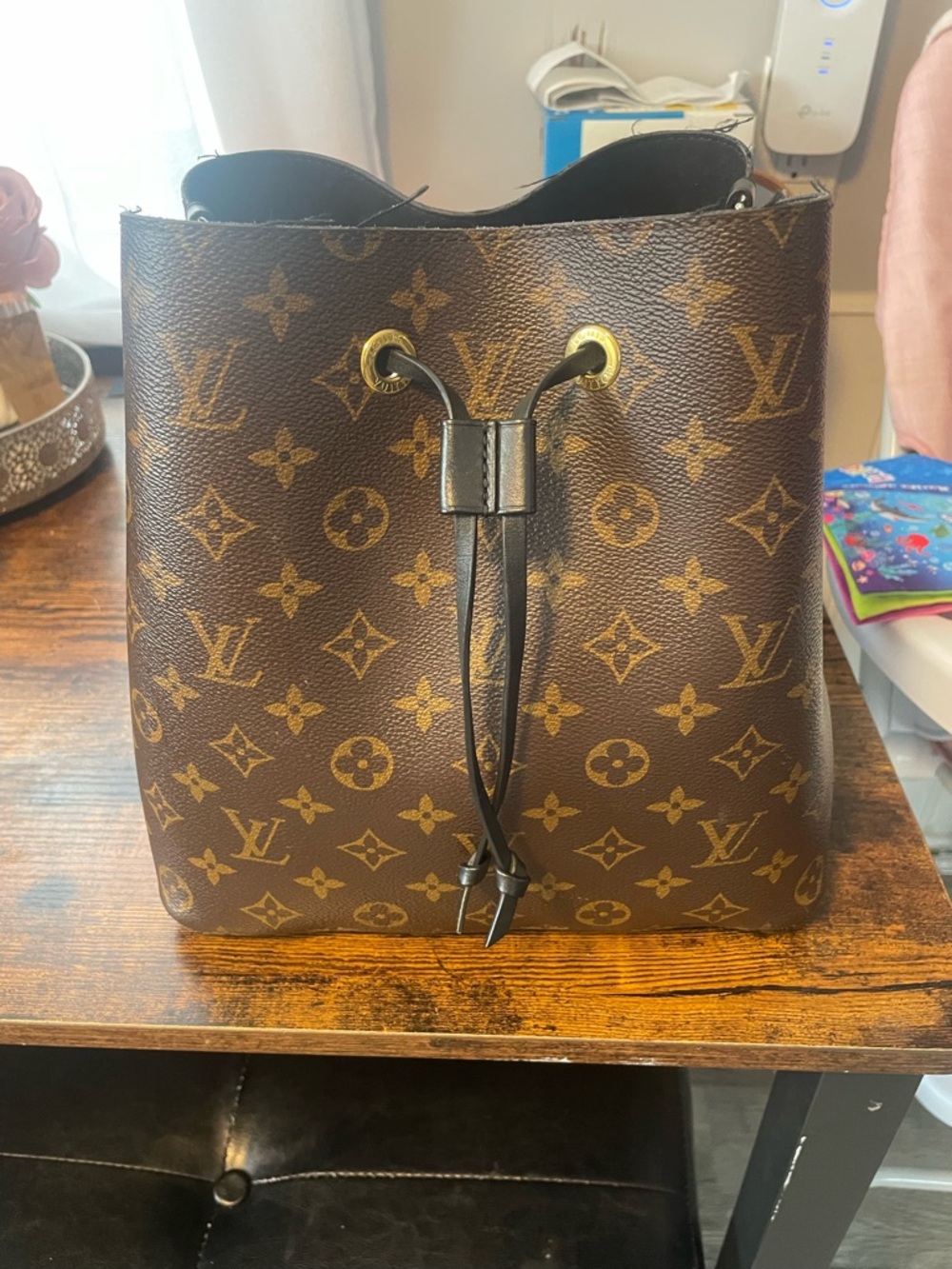 Louis Vuitton Monogram Canvas Bucket Bag in Brown and Gold